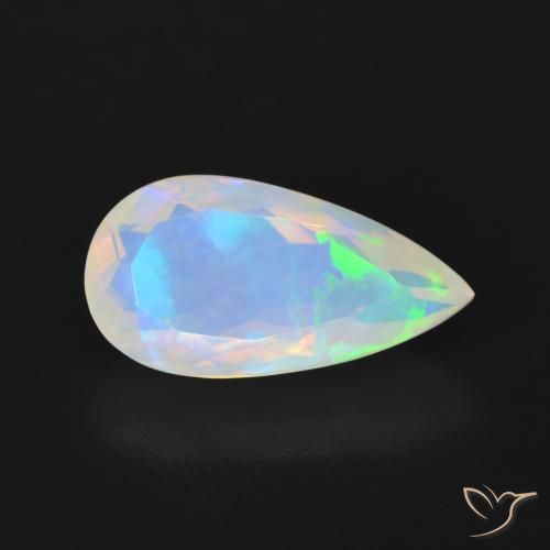 3.16ct Natural Multicolor Ópalo, En forma de pera, Transparente