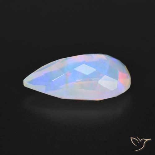 Ópalo Multicolor natural de 3.16 ct, En forma de pera, Transparente