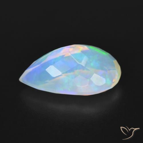 Ópalo Multicolor natural de 3.03 ct, En forma de pera, Transparente