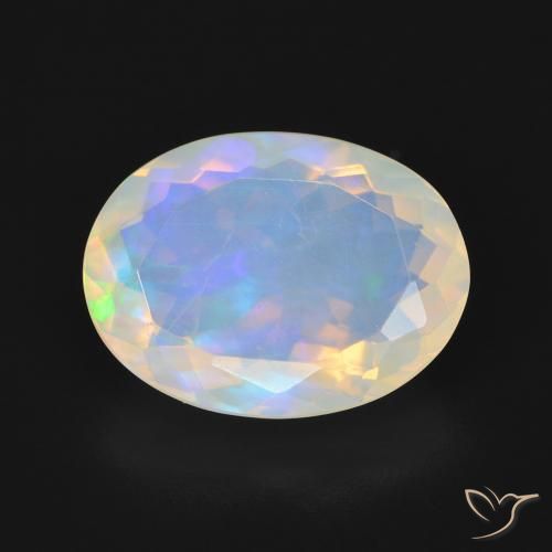 3.67ct Natural Multicolor Ópalo, Ovalada, Transparente