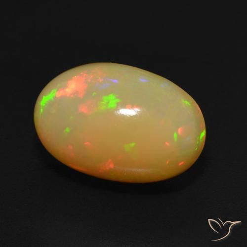 Ópalo Multicolor natural de 3.96 ct, Ovalada, Translúcido