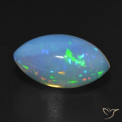 Ópalo Multicolor natural de 8.20 ct, Marquesa, Translúcido