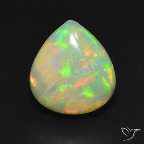 2.85ct Natural Multicolor Ópalo, En forma de pera, Translúcido