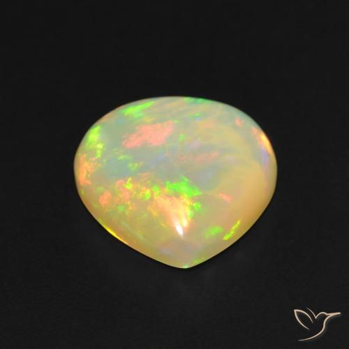 Ópalo Multicolor natural de 2.85 ct, En forma de pera, Translúcido