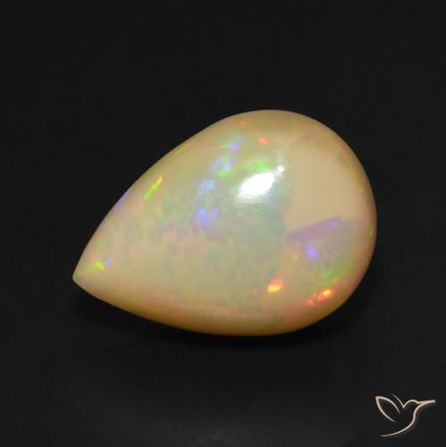 3.95ct Natural Multicolor Ópalo, En forma de pera, Translúcido