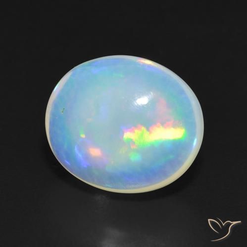 Ópalo Multicolor natural de 4.91 ct, Ovalada, Translúcido