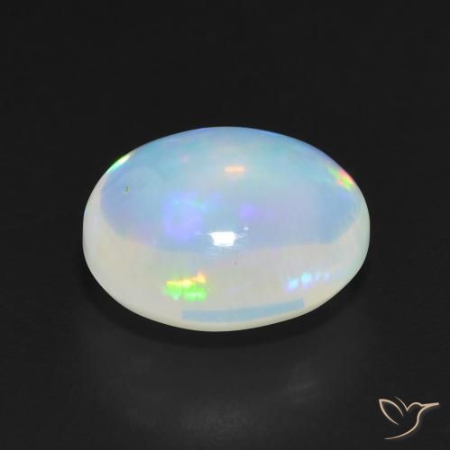 Ópalo Multicolor natural de 4.91 ct, Ovalada, Translúcido