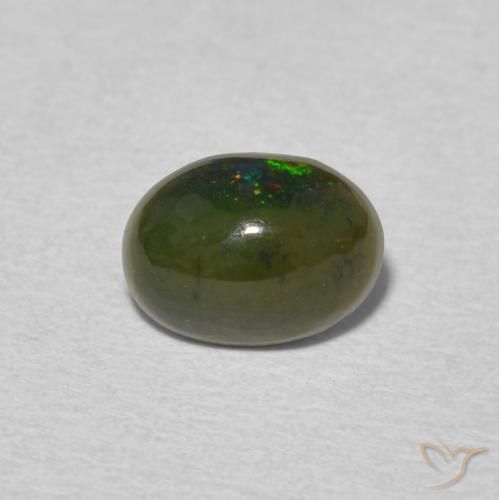 0.72ct Natural Multicolor Ópalo, Ovalada, Opaco