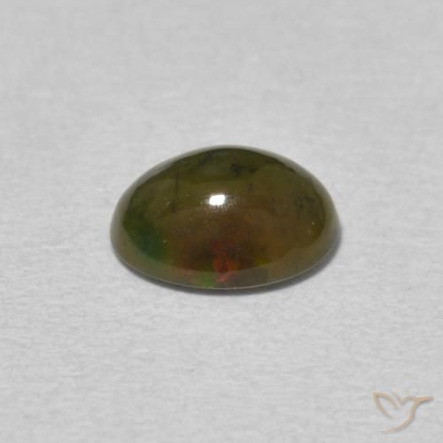 Ópalo Multicolor natural de 0.72 ct, Ovalada, Opaco