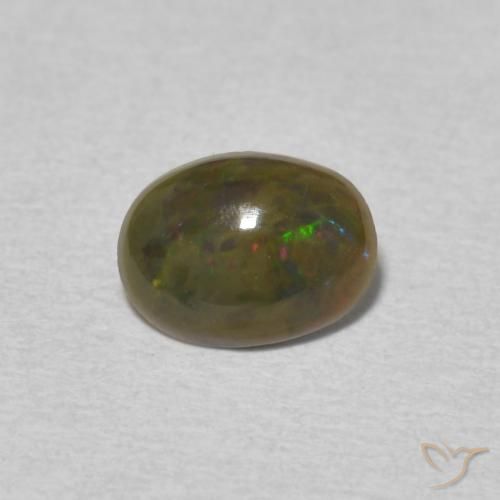 0.56ct Natural Multicolor Ópalo, Ovalada, Opaco