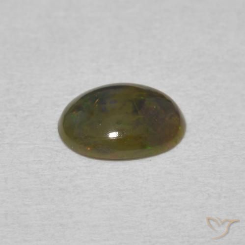 Ópalo Multicolor natural de 0.56 ct, Ovalada, Opaco