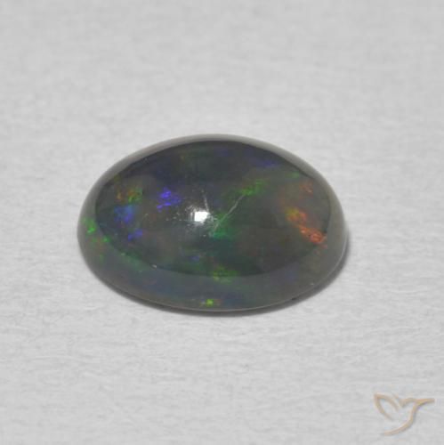 Ópalo Multicolor natural de 1.31 ct, Ovalada, Opaco