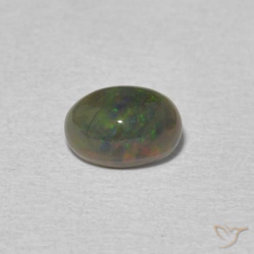 0.52ct Natural Multicolor Ópalo, Ovalada, Opaco