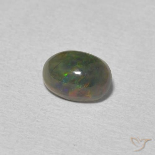 Ópalo Multicolor natural de 0.52 ct, Ovalada, Opaco