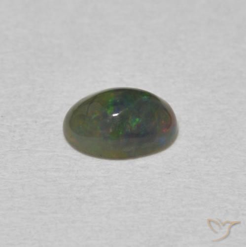 Ópalo Multicolor natural de 0.52 ct, Ovalada, Opaco