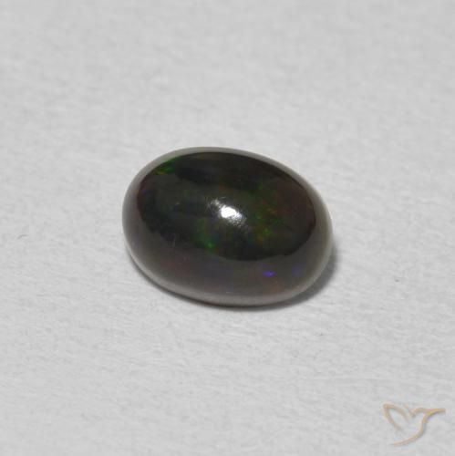 Ópalo Multicolor natural de 0.59 ct, Ovalada, Opaco