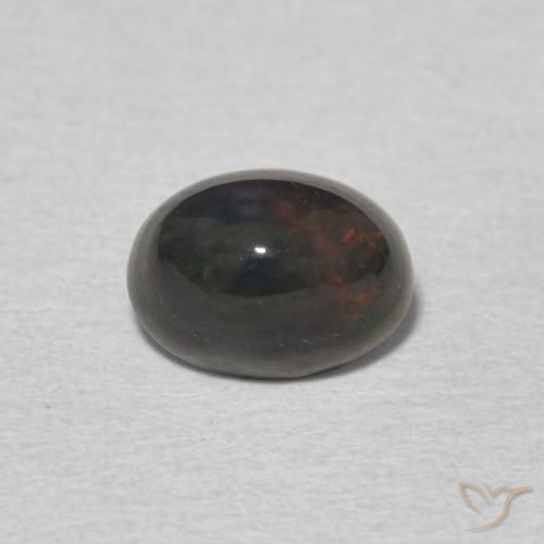 0.95ct Natural Multicolor Ópalo, Ovalada, Opaco