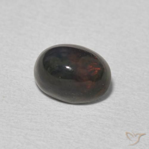Ópalo Multicolor natural de 0.95 ct, Ovalada, Opaco