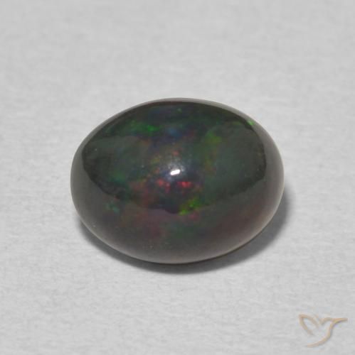 1.34ct Natural Multicolor Ópalo, Ovalada, Opaco