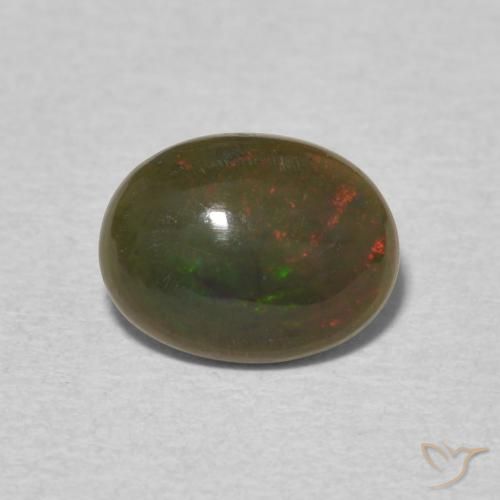 0.98ct Natural Multicolor Ópalo, Ovalada, Opaco