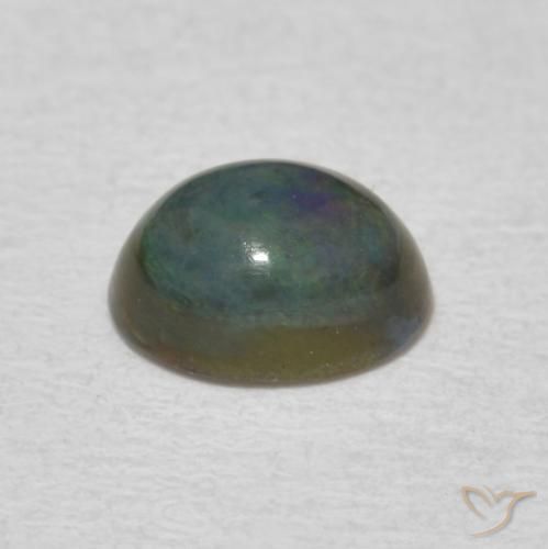 Ópalo Multicolor natural de 0.60 ct, Ovalada, Opaco