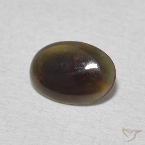 Ópalo Multicolor natural de 0.28 ct, Ovalada, Opaco
