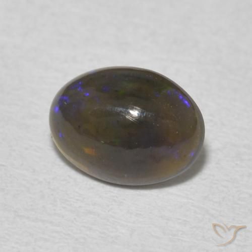 Ópalo Multicolor natural de 0.64 ct, Ovalada, Opaco