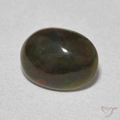 Ópalo Multicolor natural de 1.35 ct, Ovalada, Opaco