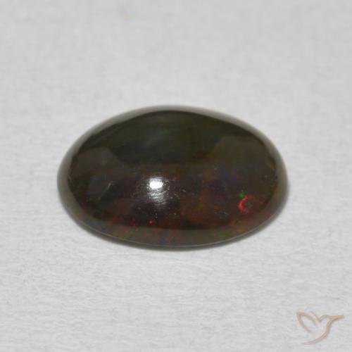 Ópalo Multicolor natural de 1.35 ct, Ovalada, Opaco