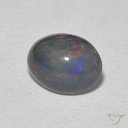 Ópalo Multicolor natural de 1.14 ct, Ovalada, Opaco