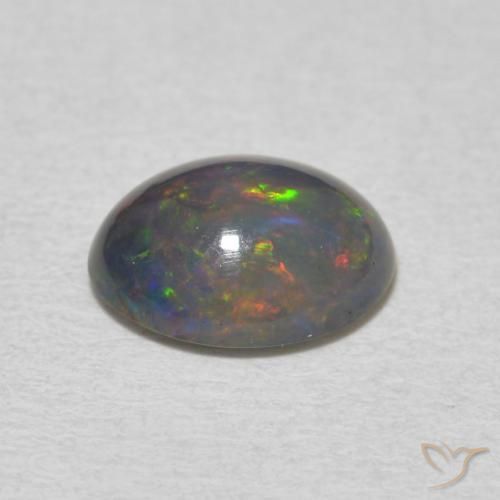 Ópalo Multicolor natural de 1.14 ct, Ovalada, Opaco