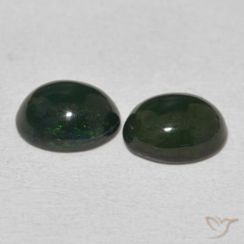 Gemas de Ópalo Multicolor natural de 2.08 ct, Ovalada, Opaco