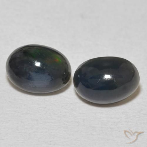 1.50ctw Natural Multicolor Ópalo, Ovalada, Opaco