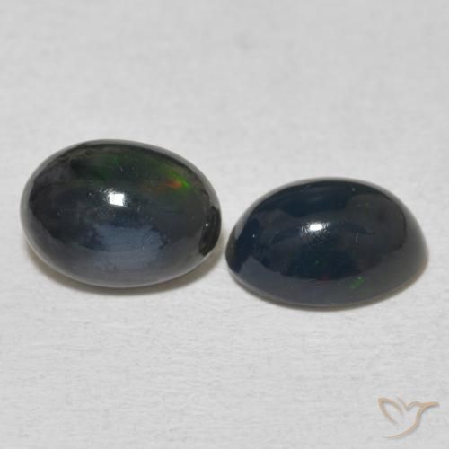 Gemas de Ópalo Multicolor natural de 1.50 ct, Ovalada, Opaco