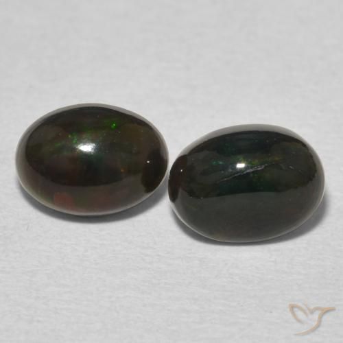 1.50ctw Natural Multicolor Ópalo, Ovalada, Opaco