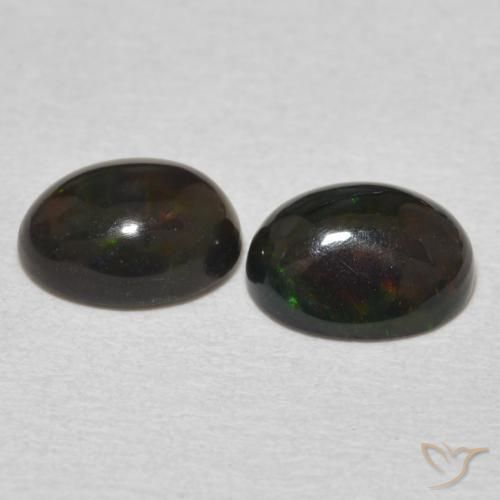 Gemas de Ópalo Multicolor natural de 1.50 ct, Ovalada, Opaco