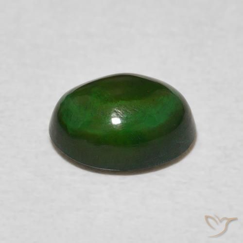 Ópalo Verde oscuro natural de 1.19 ct, Ovalada, Opaco