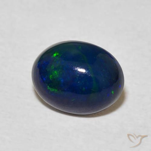 Ópalo Multicolor natural de 1.10 ct, Ovalada, Opaco
