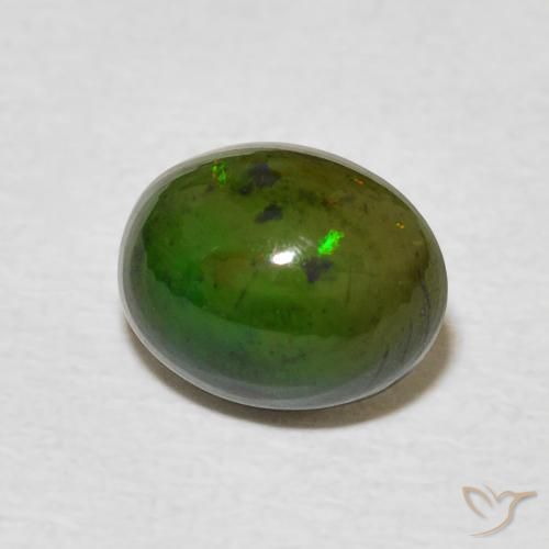 Ópalo Multicolor natural de 1.45 ct, Ovalada, Opaco