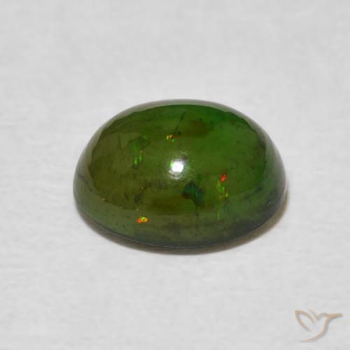Ópalo Multicolor natural de 1.45 ct, Ovalada, Opaco