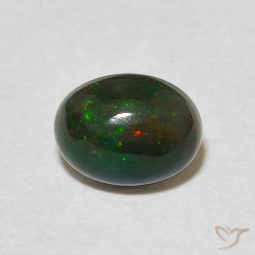 0.90ct Natural Multicolor Ópalo, Ovalada, Opaco