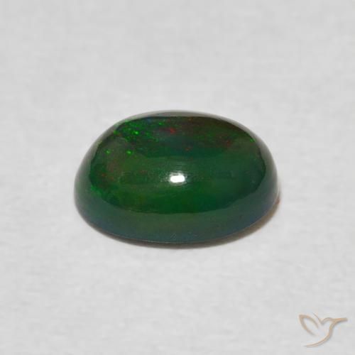 Ópalo Multicolor natural de 0.90 ct, Ovalada, Opaco