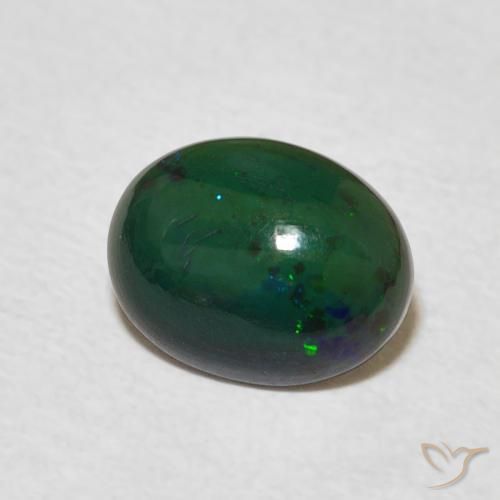 Ópalo Multicolor natural de 1.01 ct, Ovalada, Opaco
