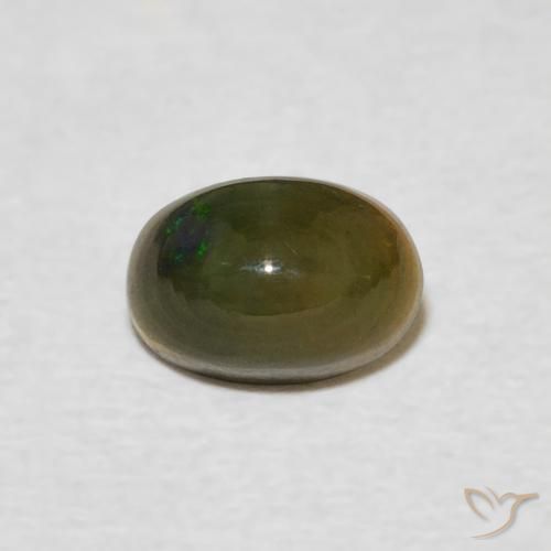 0.55ct Natural Multicolor Ópalo, Ovalada, Opaco
