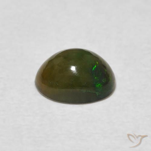 Ópalo Multicolor natural de 0.55 ct, Ovalada, Opaco