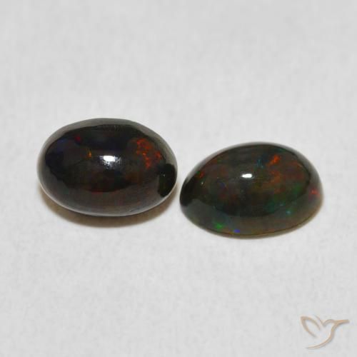 Gemas de Ópalo Multicolor natural de 1.17 ct, Ovalada, Opaco