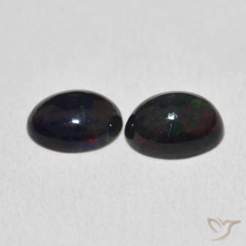 Gemas de Ópalo Multicolor natural de 1.48 ct, Ovalada, Opaco