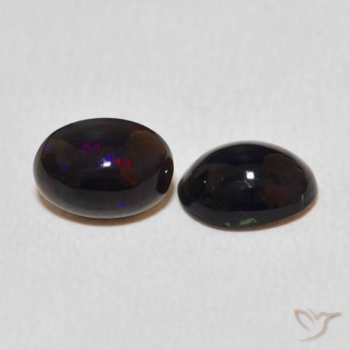 Gemas de Ópalo Multicolor natural de 1.35 ct, Ovalada, Opaco