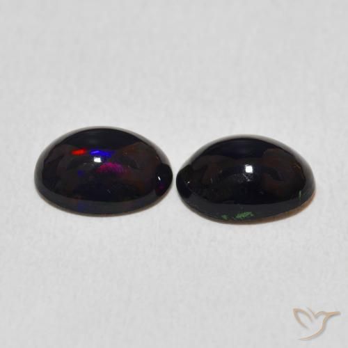 Gemas de Ópalo Multicolor natural de 1.35 ct, Ovalada, Opaco