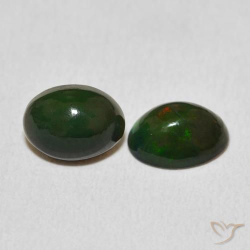 Gemas de Ópalo Multicolor natural de 1.60 ct, Ovalada, Opaco